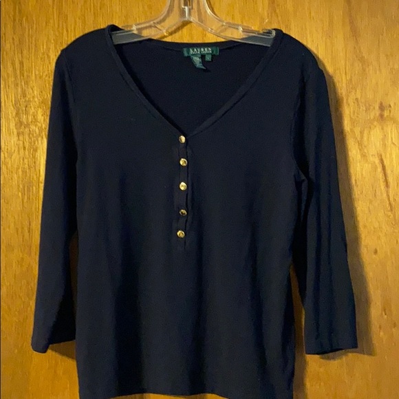 Ralph Lauren Tops - Ralph Lauren size Large navy blue fits more